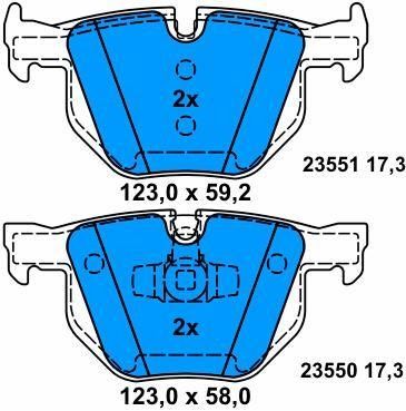 Isolamento antincendio 34216769105 Pad di freno auto resistente alla stanchezza Per BMW X1 E84